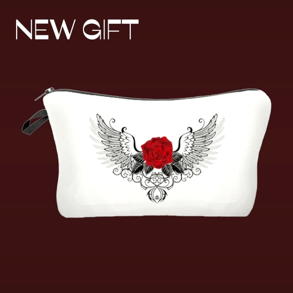 Red Rose Angel Cosmetics Bag - Picture 5 of 13